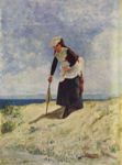 Donna sulla spiaggia - 1870  Olio su tavola, 35x25  - Galleria Nazionale d'Arte Moderna, Roma